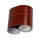 Rivestimento Della Cornice Dello Specchio Staccabile E Incollabile - Nastro Rimovibile Impermeabile In PVC Con Venature Del Legno Da 32,8 Piedi Installazione Facile | Bordo Dello Specchio Staccabile E