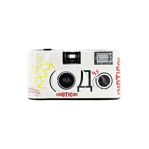 Image of Retocolor Emoticon 400 35mm Disposable Film Camera 27EXP, ISO400, Color Negative Film, Focus Free, Easy to Use, Built in Flash, Single Use (Film and Battery Included)