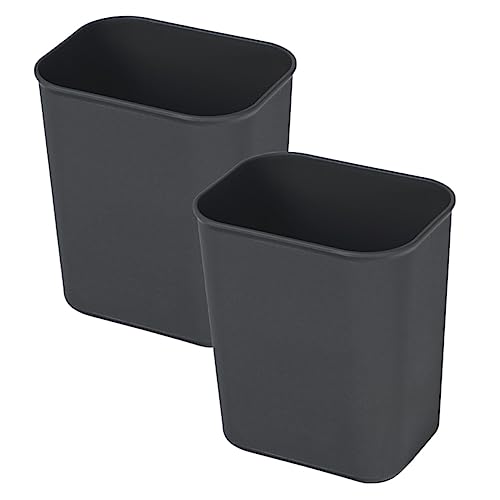 Caneca rectangular de plástico negra Ciieeo 2 piezas