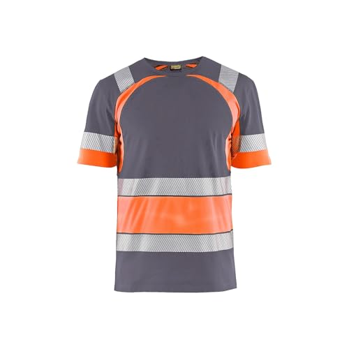 Camiseta de alta visibilidad reflectante gris naranja Blaklader 3421 M