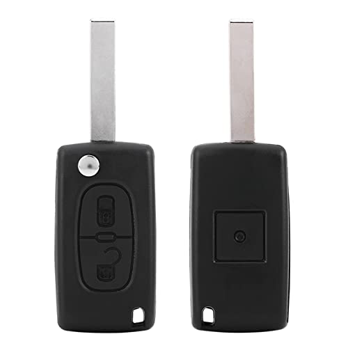 Eacam Llave Remota para Automóvil, Llavero para Automóvil con 2 Botones 433 MHz con Hoja sin Cortar, Reemplazo para Entrada sin Llave para 207 307 308 407 807, Compatible con