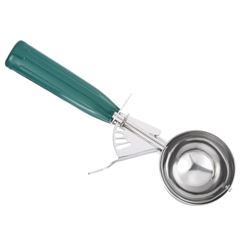 PATIKIL Cucharón para Helado de 2.6 Onzas con Gatillo, Cucharón de Acero Inoxidable para Porcionar Masa de Galletas y Batidos de Cupcakes, Verde