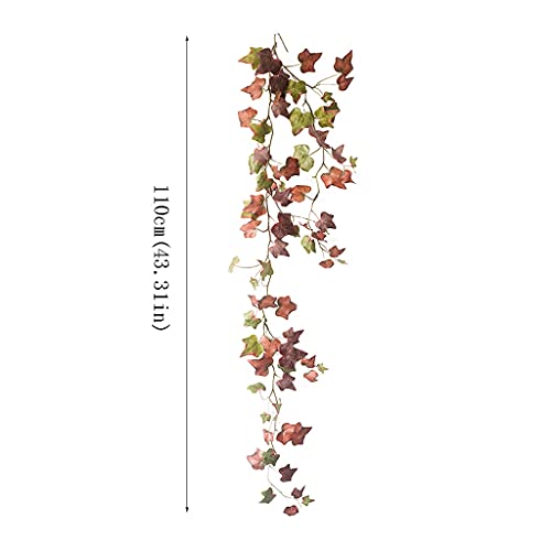 Wijnstokken Kunstmatige Wijnstok Nep Groen Krans Blad Opknoping Bruiloft Familie Tuin Muur Chlorophytum (Color : Red… - Afbeelding 8