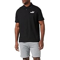 PUMA Men's Essential Pique Polo Shirt, Black, XXL