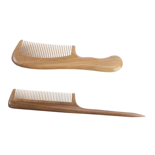 Peigne à dents larges de santal naturel pour coiffage cheveux longs démêlage sans casse
