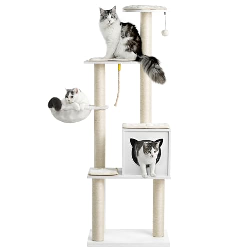 Made4Pets Cat Tree, Modern Cat Tree Tower for Indoor Cats - 65