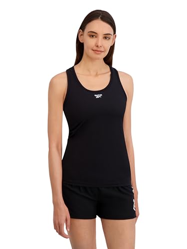 Reebok Women's Off The Charts Slim Fit Performance Tank Top, Black, Medium