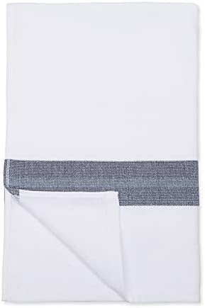 Amazon Basics 100% Cotton Terry Reversible Flour Sack Tea Towels - Pack of 12, Navy