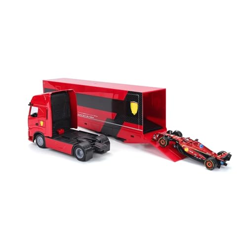 Image of HTLNUZD New 1 /43 F1SF24#16 Racing Hauler in Pallet, Alloy Adult Miniature Diecast Container Truck Car Model (Ferrari)