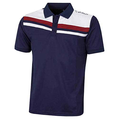 Stuburt Golf SBTS1136 Leckford - Polo de Golf Transpirable para Hombre, Hombre, Golf Sbts1136 - Polo de Golf para Hombre, SBTS1136_MIDNT_L, Midnight, L