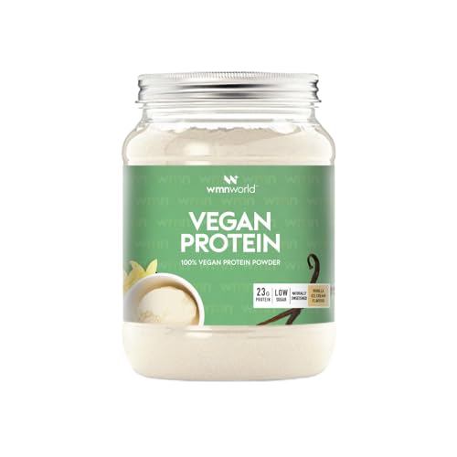 wmnworld Vegan Protein Naturally flavoured and sweetened with Stevia Low Sugar Vanilla Ice Cream 500g (16 Servings)