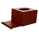 MOTHNUR Boîte à Mouchoirs Rétro Design Simple et Élégant Rangement Pratique pour Salon et Bureau Support pour Mouchoirs Facile à Ouvrir Finition Clair avec Grain Naturel