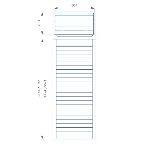 DBR 24 Inches Kitchen Cabinet Glass Rolling Shutter (White) 600 MM