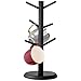 Mug Tasse günstig Kaufen-Esteopt Tassenhalter，Becherhalter aus Holz coffee cup organizer tassenständer küche coffee mug rack Holz Tassen Halter becherhalter tisch coffee mug holder mit 6 Haken (Schwarz)