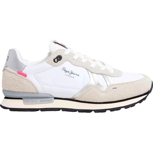 Pepe Jeans Zapatillas de Piel Brit Fly Blanco