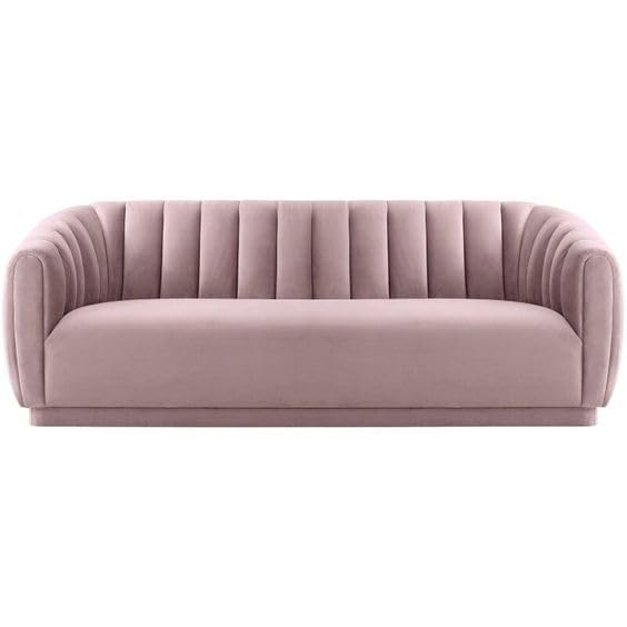 Image of Stylish & Modern Heavy Duty & Luxurious Traditional 3 Seater Sofa Chesterfield Sofa Arm Sofa Three Seater Sofa for Living Room Guest Room Hotels & Office. (Pink)