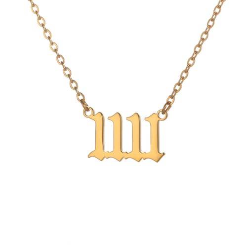 PAMTIER Gold Angel Number 11 Necklace Make a Wish