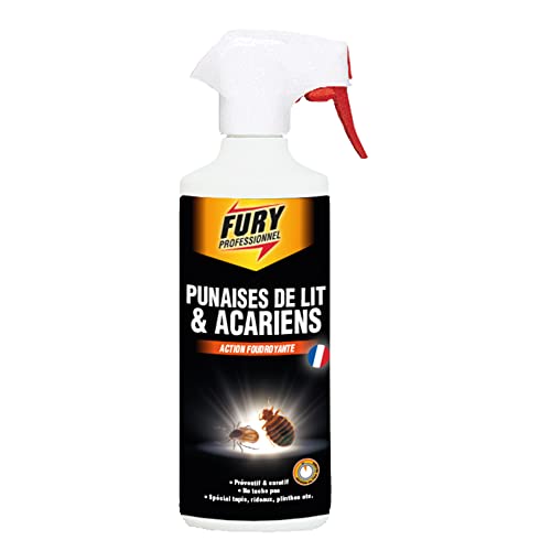 Chinches & ácaros – Acción de choque rayante – Preventivo y curativo – Sin olor, no mancha e incoloro – 1500 ml (paquete de 3) – Fabricación francesa