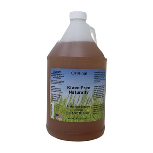 Kleen Free Naturally Preformed Enzyme Cleaner, Enzyme Solution, Multi-Purpose Cleaner, Laundry Additive and More - Ready to Use - Orginal Scent - 128oz (1 Gallon)