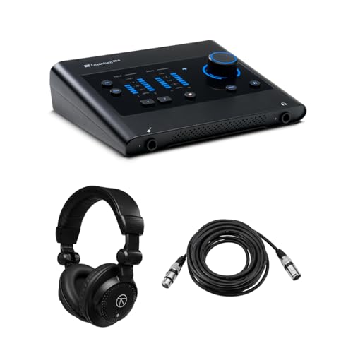 PreSonus Quantum ES 2 2x2 24�r�b�gUSB-C�I�[�f�B�I�C���^�[�t�F�C�X�ATAPH100���j�^�[�w�b�h�t�H����25�t�B�[�g�}�C�N�P�[�u���Z�b�g