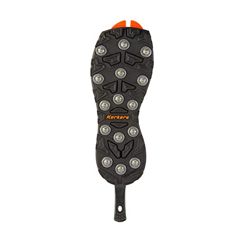 Korkers OmniTrax v3.0 Interchangeable Sole - Triple Threat with Carbide Spikes, Black, M: 11.5-12.0