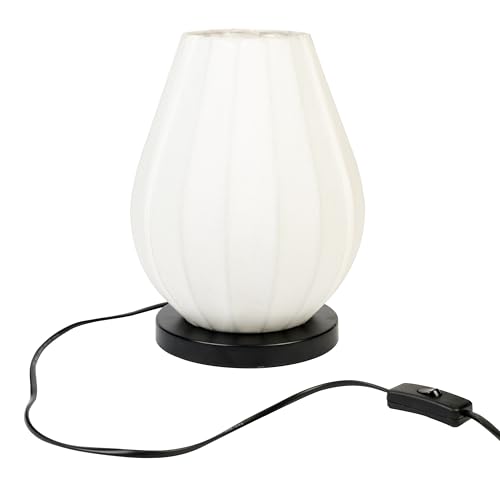 Image of Lexton 10.5 Inch Decorative Table Lamp for Bedroom | Fabric Shade Bedside Night Lamp with Inline Switch & 2 Pin Plug | Compact Desk Lamp for Study Table, Living Room & Home Decor Lighting (Pack of 1)