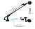 Stainless Steel 316 Grade Glass Canopy Awning Support System Mounting Kit, 36" Rod (100 cm) (Matt Black)