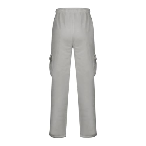 Baggy Mens Cargo Sweatpants Wide Leg Lightweight Low Rise Drawstring Sweatpants Athletic Jogging Pant with Pockets2