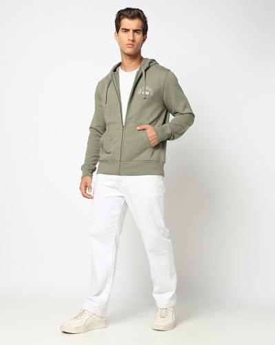 Image of Gap Men Graphic Printed Regular Fit Full Sleeves Hooded Sweatshirt