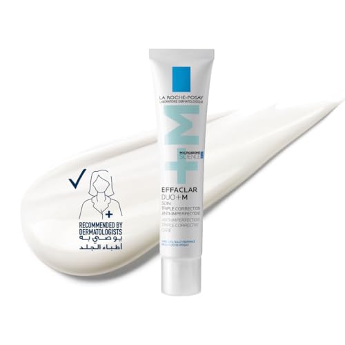 La Roche-Posay Effaclar Duo+M Acne Treatment Cream For Oily Sensitive and Acne-Prone Skin; Corrects Blackheads Blemishes and Post-Acne Marks Skincare Spot Treatment 40ML