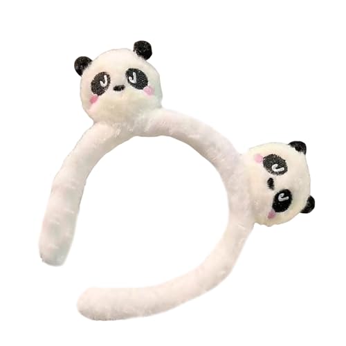 Diadema de felpa única de panda para mujer, estilo coreano, accesorio de pelo de moda para lavado facial