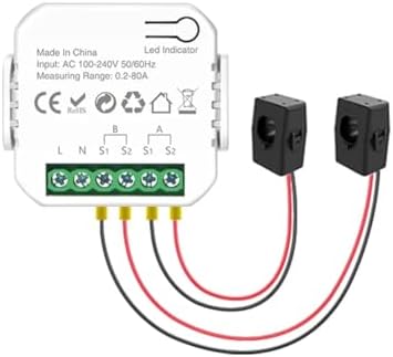 Tuya WiFi Smart Power Meter with Current Transformer Clamp 2 Chan...