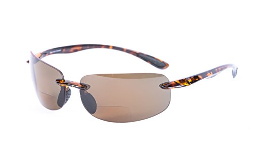 "The Influencer" Bifocal Sunglasses - Lightweight Unisex Reading Sunglasses for Men and Women - Hard Carrying Case Included2