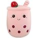 Cuscini di peluche di Bubble Tea, simpatici peluche di Boba Giocattoli morbidi Boba gigante imbottito cuscino Snimal per gli amanti di Boba (70cm, Pink) immagine