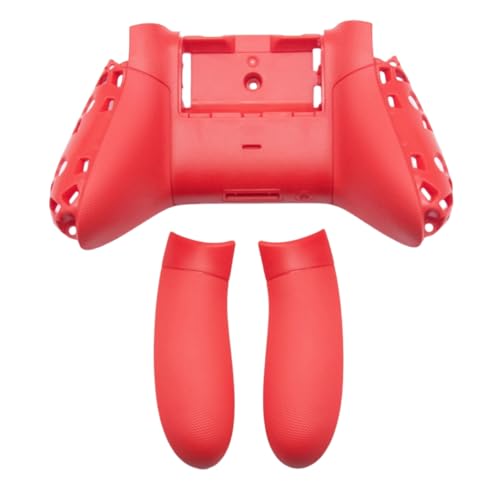 Hzxkqmil Carcasa Inferior de Repuesto & Cubierta de Rieles Laterales para Xbox Series X/S Controller, Funda Personalizada DIY Placas Traseras Accesorios para Xbox Core Mando Inalámbrico (Rojo)