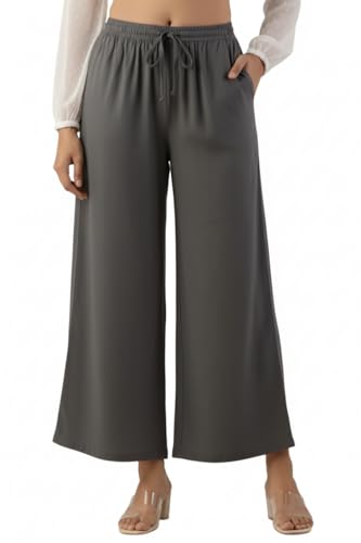 Image of Moirai Super Soft Viscose Rayon Palazzo Pants for Women Relaxed & Regular Fit Solid Palazzo for Women & Girls Casual Ethnic Wear