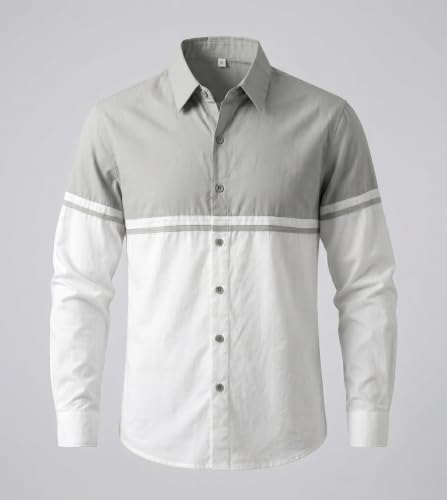 Image of Afflatus Men's Stylish Cotton Casual Shirt | Full Sleeve Button-Down Shirt | Comfortable Breathable Fabric | Perfect for Casual Office and Outing Wear
