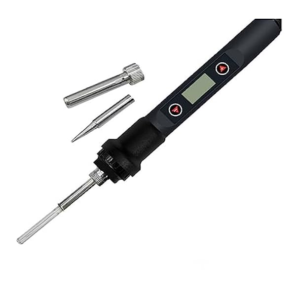 Lödning kit LCD digital justerbar temperatur, lödkolv elektriska svetsverktyg, lödtråd pincett hand (Color : Black Set, Size : 1)