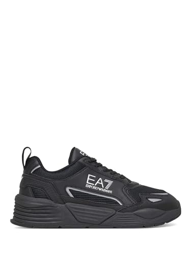 Baskets EA7 Emporio Armani homme noir en matériaux premium et finitions luxe