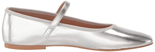 Steve Madden Women's Violette Mary Jane Flat, Silver Metallic, 9 #TOP5