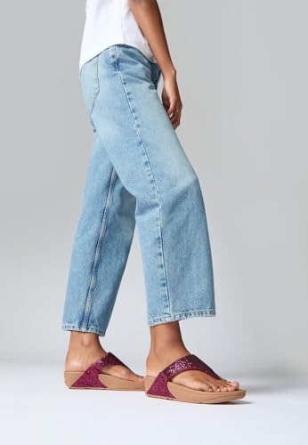 Image of FitFlop Women's LULU Suede Toe-Post Sandals | Lightweight Summer Walking Sandals with Cushioned Comfort, Arch Support & Grip