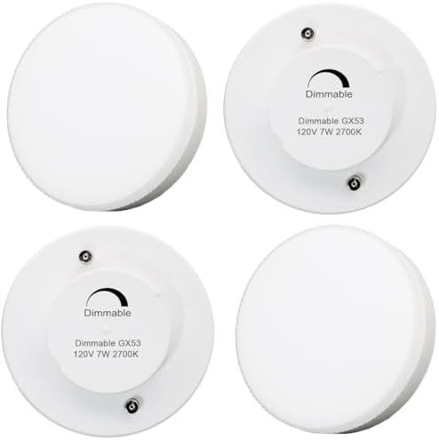 KAKEMONO Dimmable GX53 LED Light Bulb 7W, Warm White 2700K