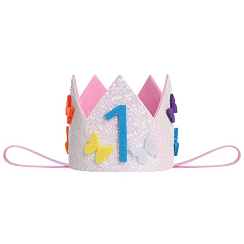 Butterfly 1St Birthday Outfit For Baby Girl Butterfly Romper + Sequins Butterfly Tutu Skirt + Headband 3Pcs Clothes Set For Butterfly Princess Dress Up Cake Smash Photo Shoot Blue Butterfly 1 Year #TOP5