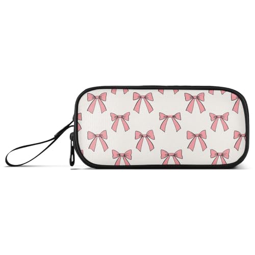 Image of Caikeny Pencil Case Ribbons Glitter Pen Bag Cartoon Large Capacity Pencil Box Pen Pouch with Zipper Cosmetic Organizer for Kids Teens Adults