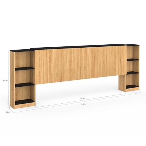 Tête de lit extensible 140-160cm avec chevets, IDMarket