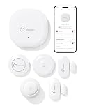 Loocam Smart Home Security Alarm System, 6 Piece Kit, Zigbee Connection, APP Remote Control, Easy Installation, 2 Door and Window Sensor, 1 PIR Motion Detector, 1 Smart Button, 1 Water Detector, 1 Hub