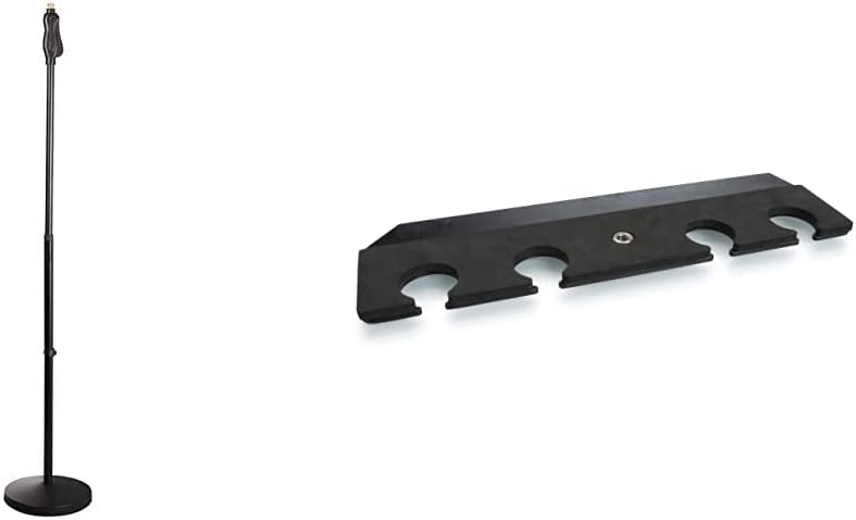 Pyle Universal Microphone Stand with Gator Frameworks 4-Capacity Microphone Tray