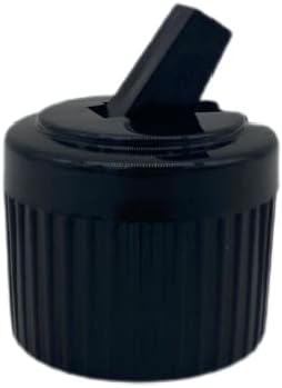 Natural Farms 1 oz Plastic Black Flip Top Pour Spout Bottles - 6 Pack - for Essential Oils, Perfumes, Lotions