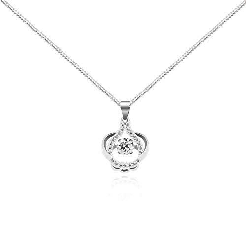 Neiqii Crown Necklace, Rose Gold Plated Ladies Necklace, For Mom, Princess Crown Jewelry Gift For Women, 20 Inches #TOP3