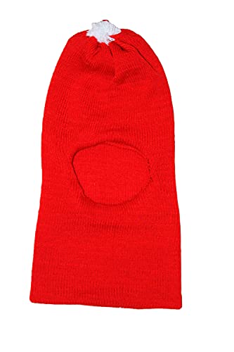 Image of Okara Kids Comfort Colourful Winter Woollen Monkey Cap Pack of 2 (Red,Pink, 1-2 Years)